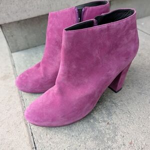 Geox Pink Suede Ankle Boots